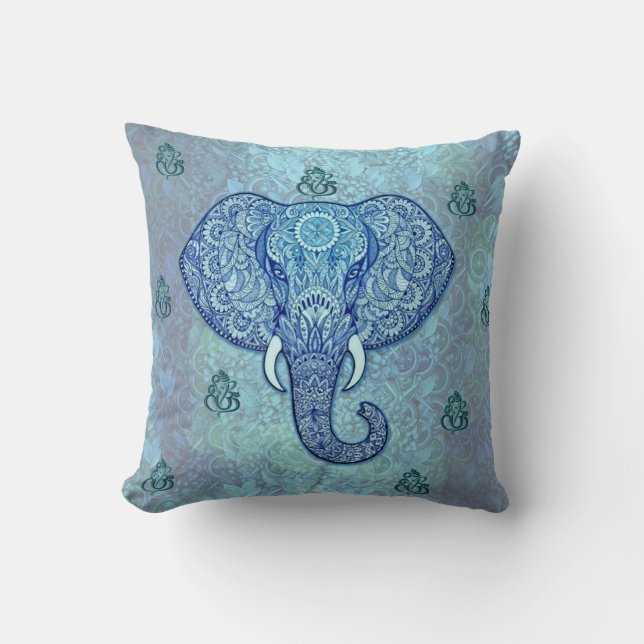 Coussin Art indien lord-Ganesh-Elephant (Recto)
