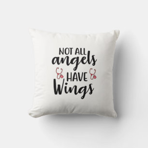 Coussin Art infirmier Les anges n'ont pas tous des ailes