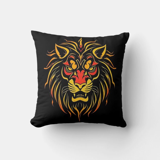 Coussin Art lion moderne (Recto)