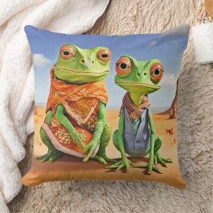Coussin Art Lizard de famille