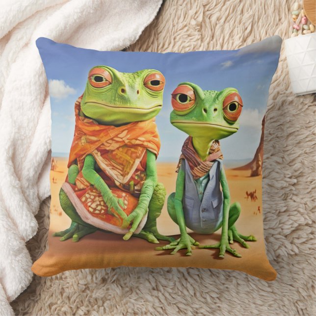 Coussin Art Lizard de famille (Couverture)
