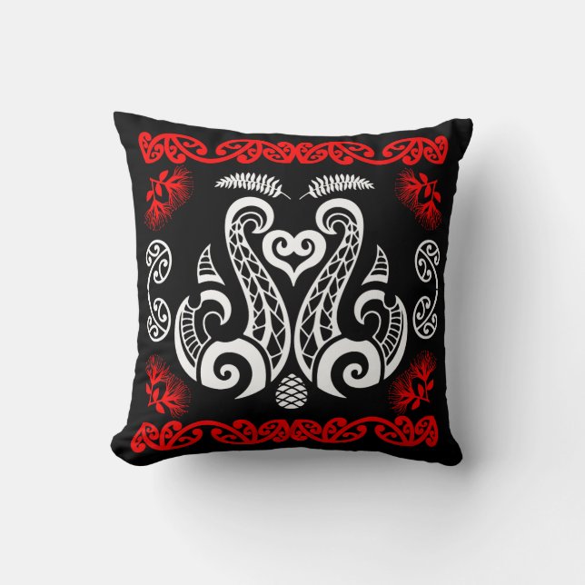 Coussin Art Māori de Nouvelle-Zélande (Recto)