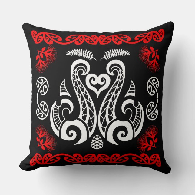 Coussin Art Māori de Nouvelle-Zélande (Recto)
