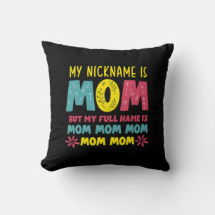 Coussin Art Mère Mon pseudo est l'anniversaire de maman
