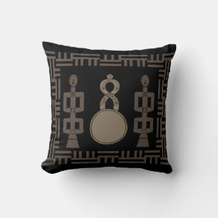 Coussin Art moderne abstrait d'ornements tribaux africains