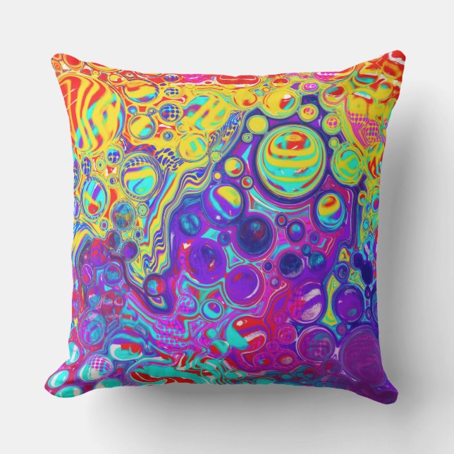 Coussin Art moderne Abstrait numérique fluide (Recto)