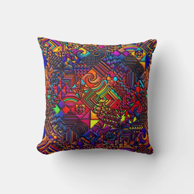 Coussin Art moderne de motif d'édredon géométrique de (Recto)