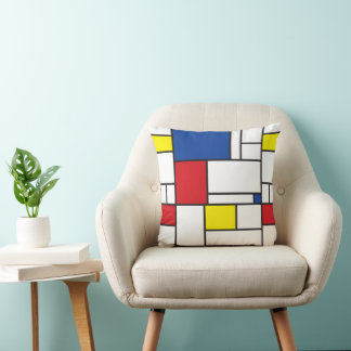 Coussin Art Moderne Géométrique Minimaliste De Stijl Mondr