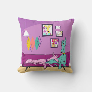 Coussin Art moderne Greyhound du milieu du siècle
