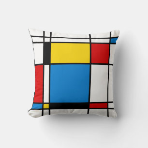 Coussin Art Moderne Mondrian Inspiré