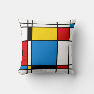 Coussin Art Moderne Mondrian Inspiré