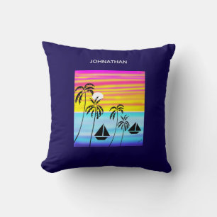 Coussin Art moderne Superbe Tropical Sunset Sailing