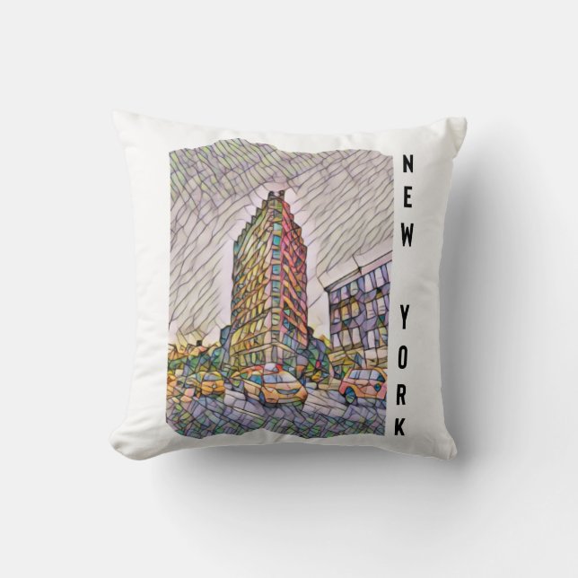 Coussin Art Mosaïque esthétique de New York (Recto)