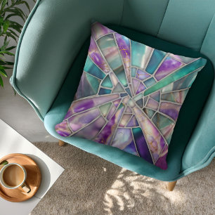 Coussin Art mosaïque - Fluorite de rêve