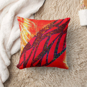 Coussin Art Motif élégant aux couleurs chaudes