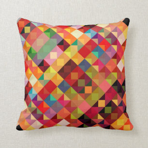 Coussin Art Motif géométrique coloré