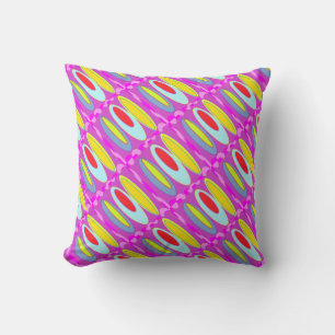 Coussin Art motif ovale dans des couleurs mélangées modern