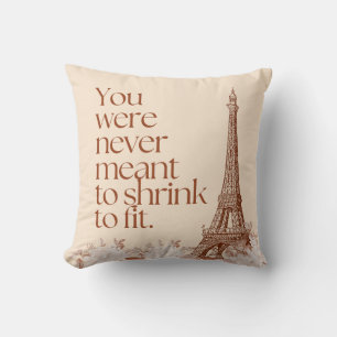 Coussin Art mural citation motivant de la Tour Eiffel de P