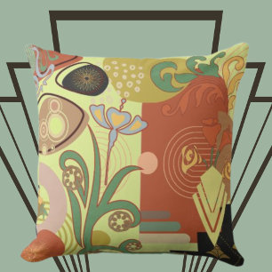 Coussin Art nouveau Abstrait