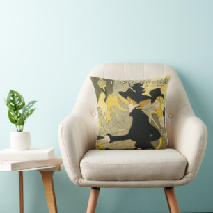 Coussin Art Nouveau, Divan Japonais par Toulouse Lautrec