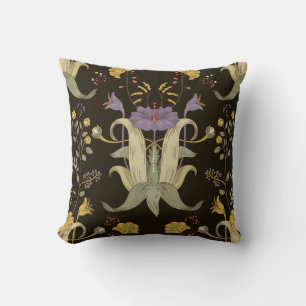 Coussin Art Nouveau Floral : Motif Vintage