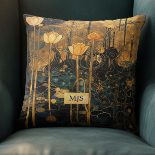 Coussin Art Nouveau Floral Vintage