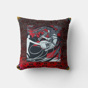 COUSSIN ART NOUVEAU PAN, BLACK ROUGE BLANC DOMMASQUE
