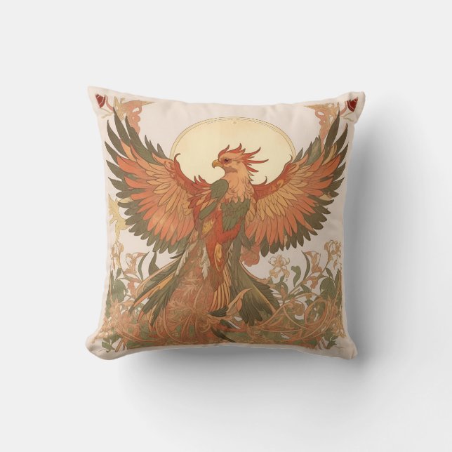 Coussin Art nouveau - Phoenix (Recto)