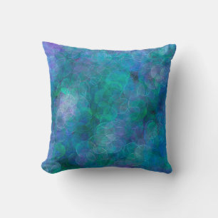 Coussin Art numérique Abstrait de Blue Bokeh