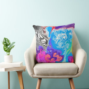 Coussin Art numérique pour effet peinture