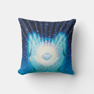 Coussin Art original - Guérison Rayonnement des mains Mari