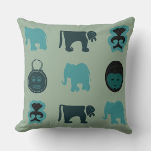 Coussin Art ornemental africain abstrait