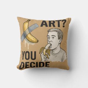 Coussin Art ou Snack ? Le débat sur la banane