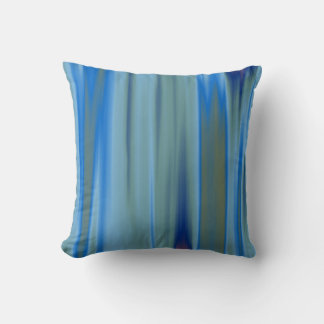 Coussin Art Peinture Bleu Design Abstrait