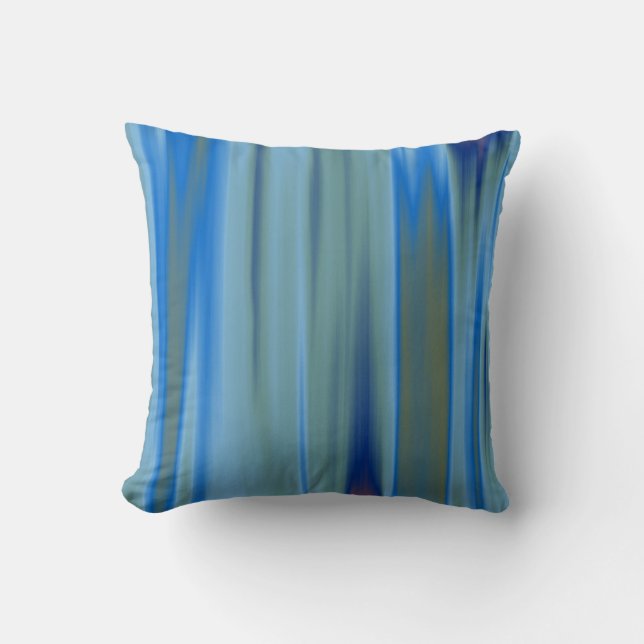 Coussin Art Peinture Bleu Design Abstrait (Recto)