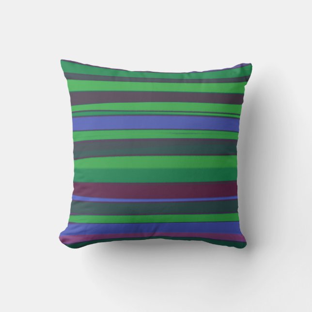Coussin Art Peinture couleur bande rétro Design Abstrait (Recto)