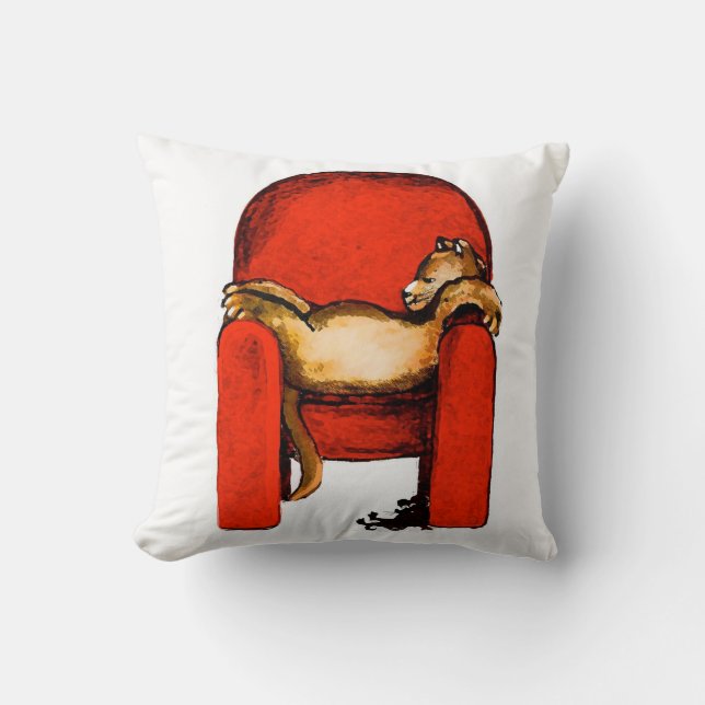 Coussin Art Petit-Original de chat par Streater CARRÉ (Recto)