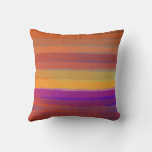 Coussin Art Pop De Couleur Aquarelle Salée Lever De Soleil