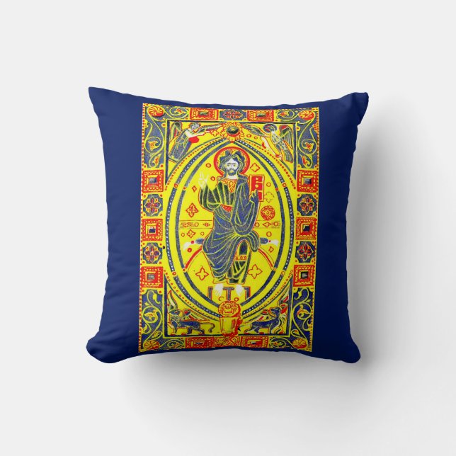Coussin Art populaire byzantin Jésus (Recto)