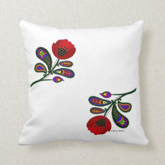Coussin Art populaire d'Ukrainien de pavot de Paisley