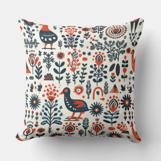 Coussin Art populaire scandanave
