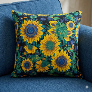 Coussin Art populaire traditionnel ukrainien de Petrikivka