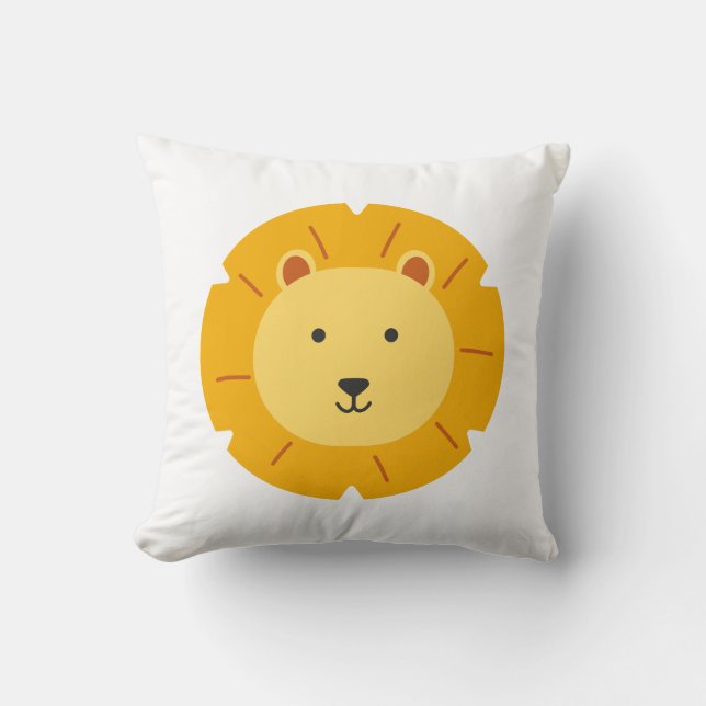 Coussin Art pour l'anniversaire des enfants Lion (Recto)