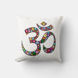 Coussin Art symbolique floral Namaste