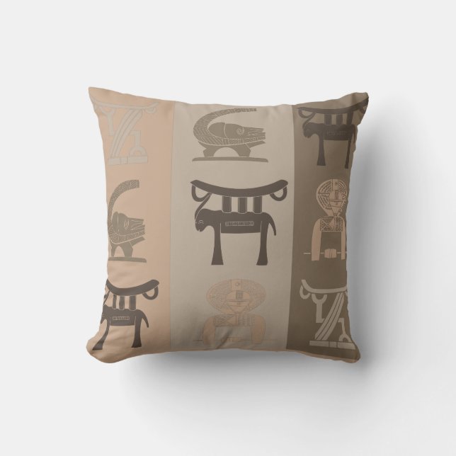 Coussin art tribal africain Abstrait (Recto)