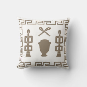 Coussin Art tribal africain abstrait