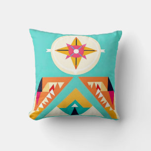 Coussin Art tribal inspiré du sud-ouest amérindien