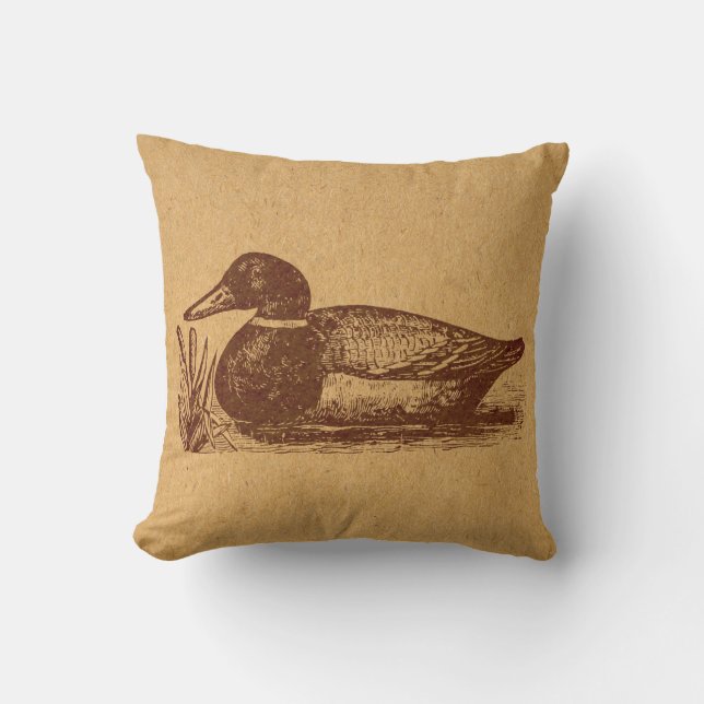 Coussin Art vieux jeu de canard (Recto)