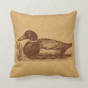 Coussin Art vieux jeu de canard