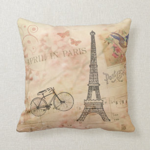 Coussin Art vintage de Tour Eiffel